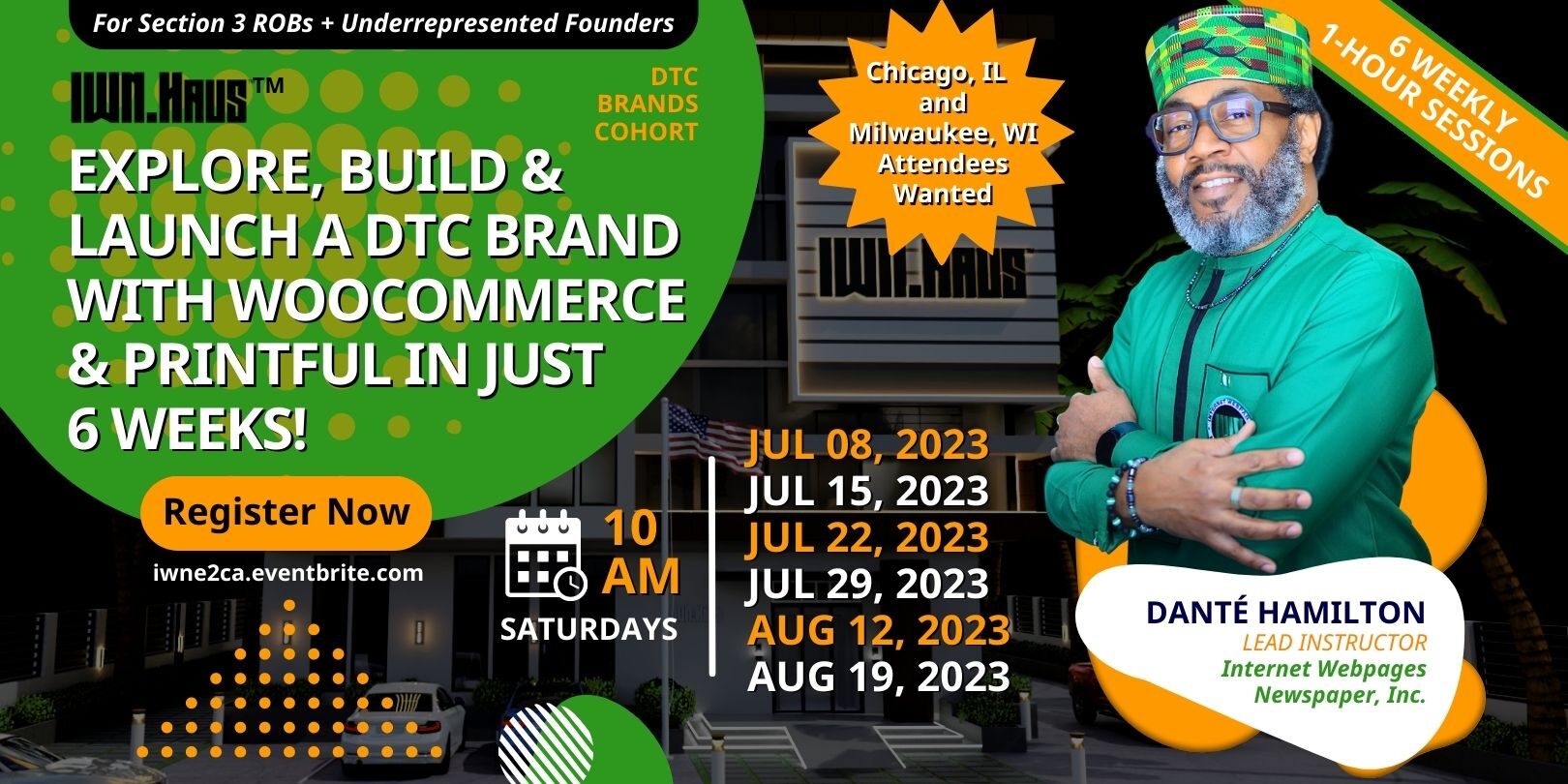 Explore, Build & Launch a DTC Brand with WooCommerce + Printful in 6 Weeks! JUL-AUG-2023